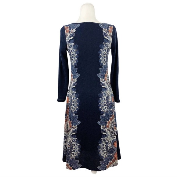 Anthropologie Maeve Navy Eira Sweater Dress Small Long Sleeve - Picture 4 of 15